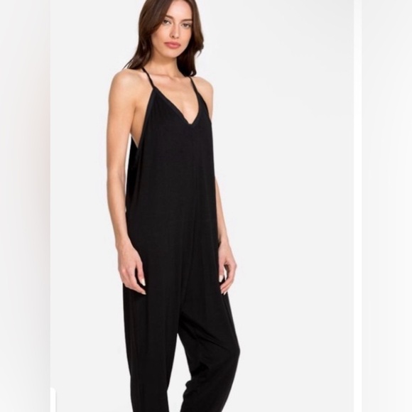 Johnny Was Calme Cotton Jumpsuit, V-Neck, Black, Size XS - Picture 1 of 8